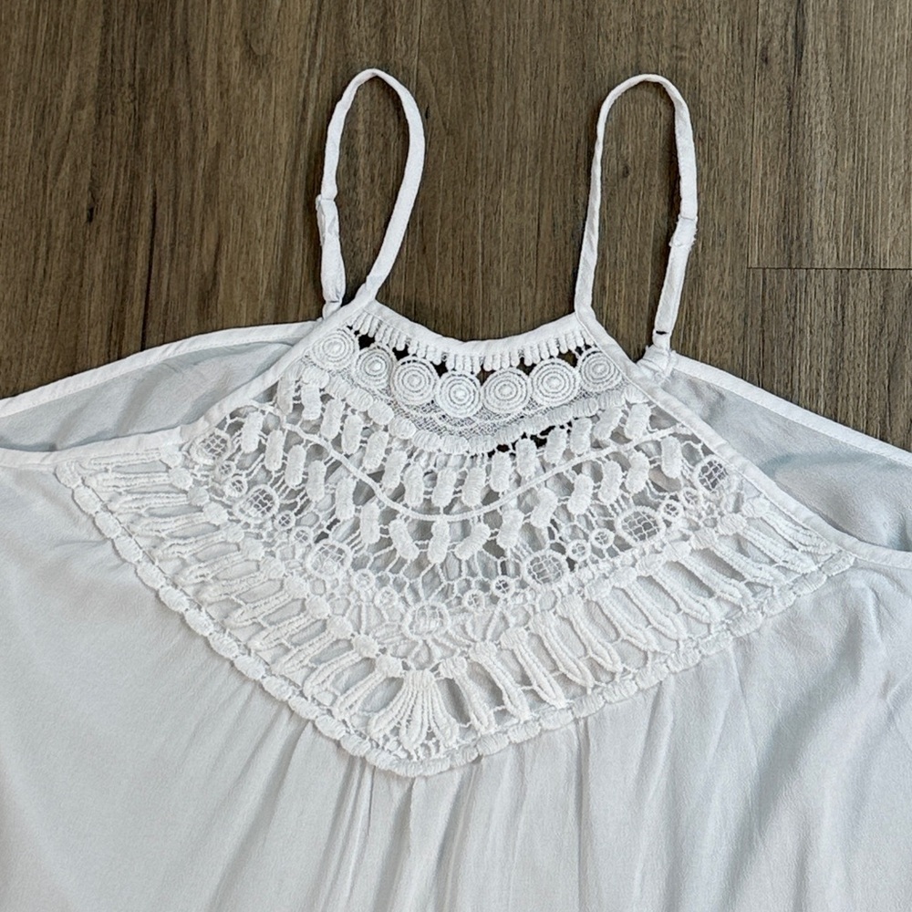 La Blanca White Sleeveless Maxi White Dress, Size XL - Picture 3 of 11